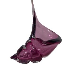 VTG 50s Alfredo Barbini Murano Ashtray Bowl Pink Art Glass Seashell Mid Century